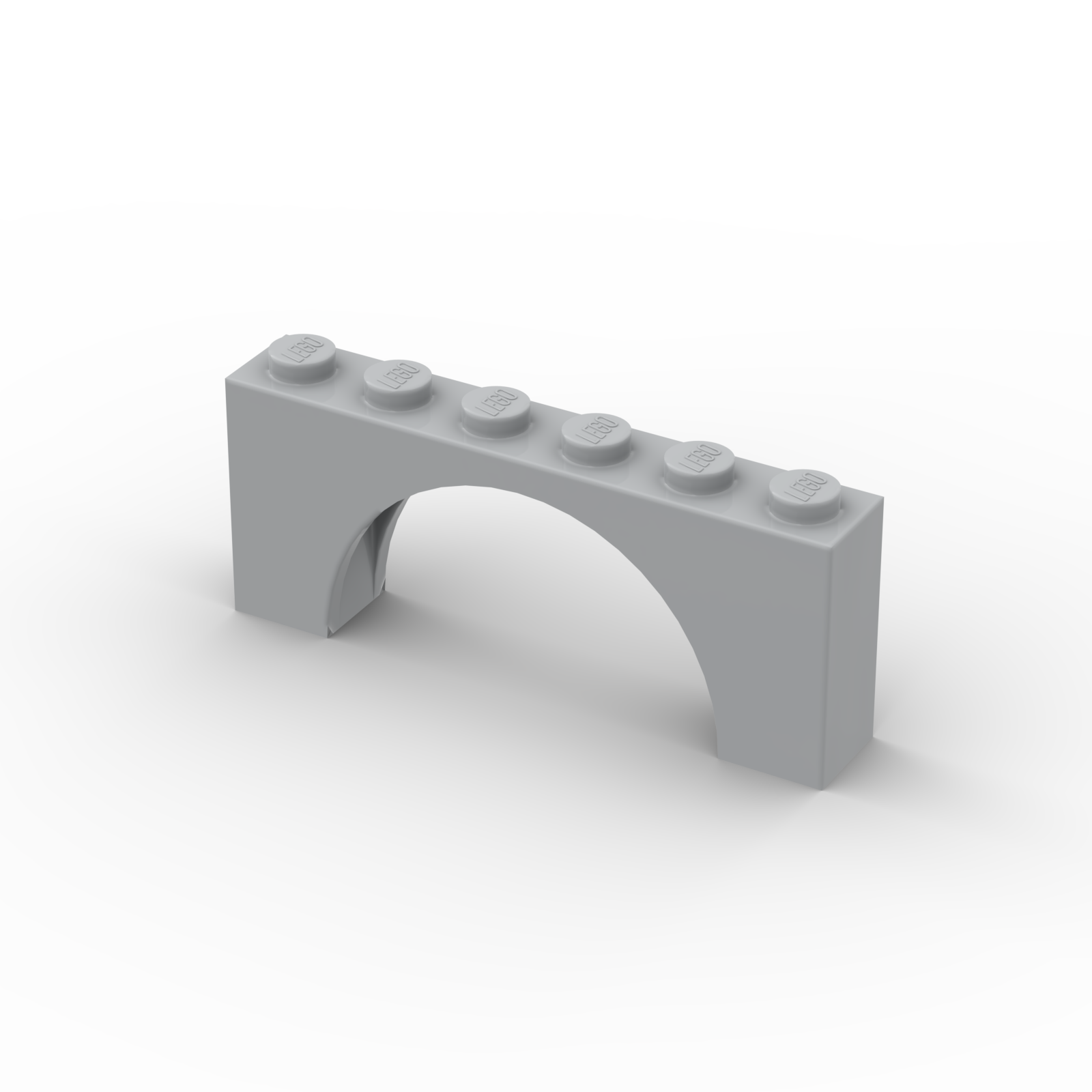 LEGO® 12939 Bogen 1x6x2, Dünne Oberseite ohne verstärkte Unterseite Hellgrau (Light Bluish Grey)