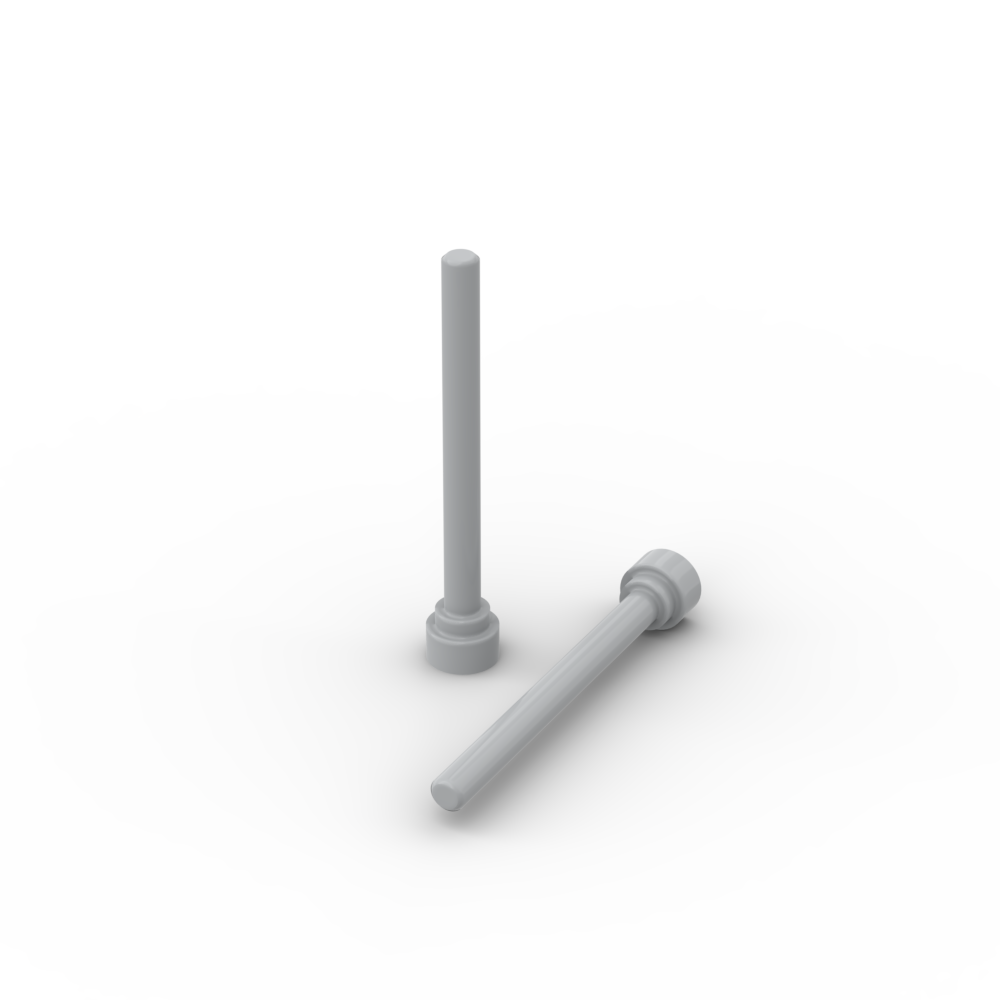 LEGO® 3957b Antenne 4H, Flaches Ende Hellgrau (Light Bluish Grey)